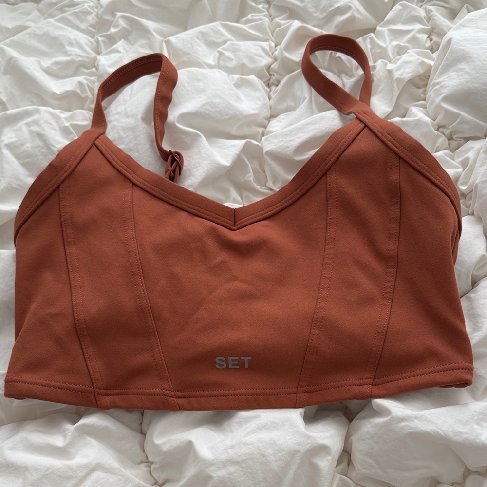 SET Active burnt orange Sports Bra